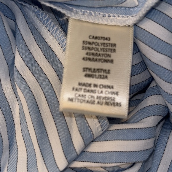 Max Studio Striped Button-Up Shirt - Picture 5 of 11